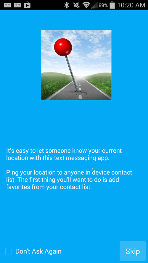 Android application Ping My Location PRO screenshort