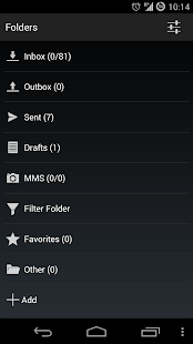 Go SMS KitKat Dark Theme - screenshot thumbnail