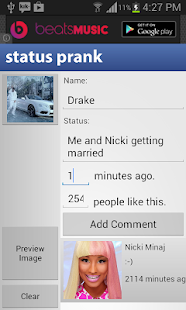 Facebook Status Prank