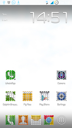 Perspective cubes icons