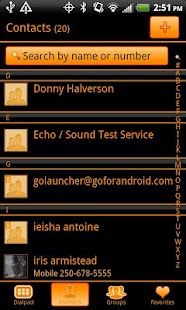 Free GO Contacts Black & Orange APK