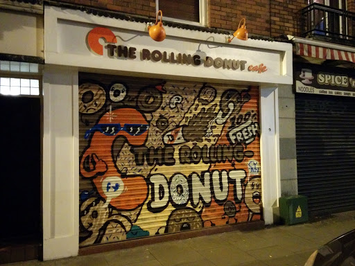 The Rolling Donut Shutter Graffiti