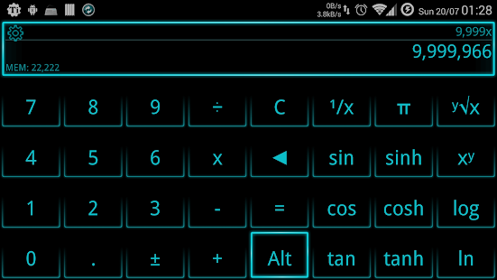 How to download SCalc Neon Cyan theme lastet apk for bluestacks