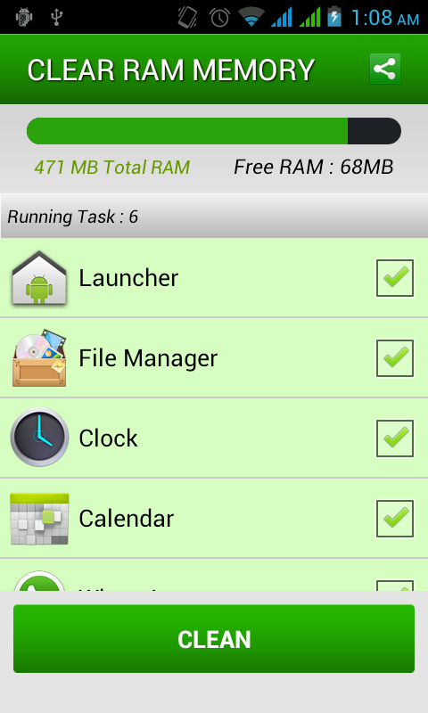 Free computer memory clean up
