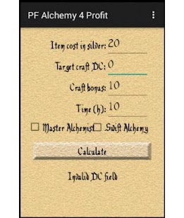 PF Alchemy4Profit Calculator Screenshots 2
