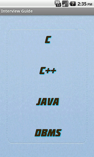 Interview C C++ JAVA DBMS