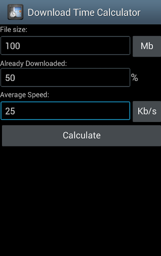 Download Time Calculator