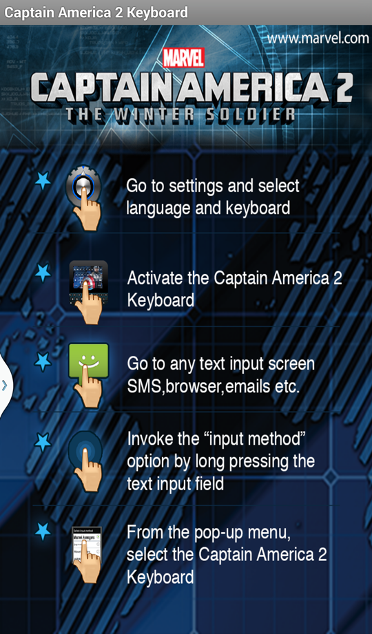 Captain America: TWS Keyboard Screen 3