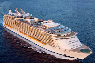 A top view of Allure of the Seas. In summer 2015, the ship will sail the Mediterranean, departing round trip from Barcelona and Civitavecchia near Rome.