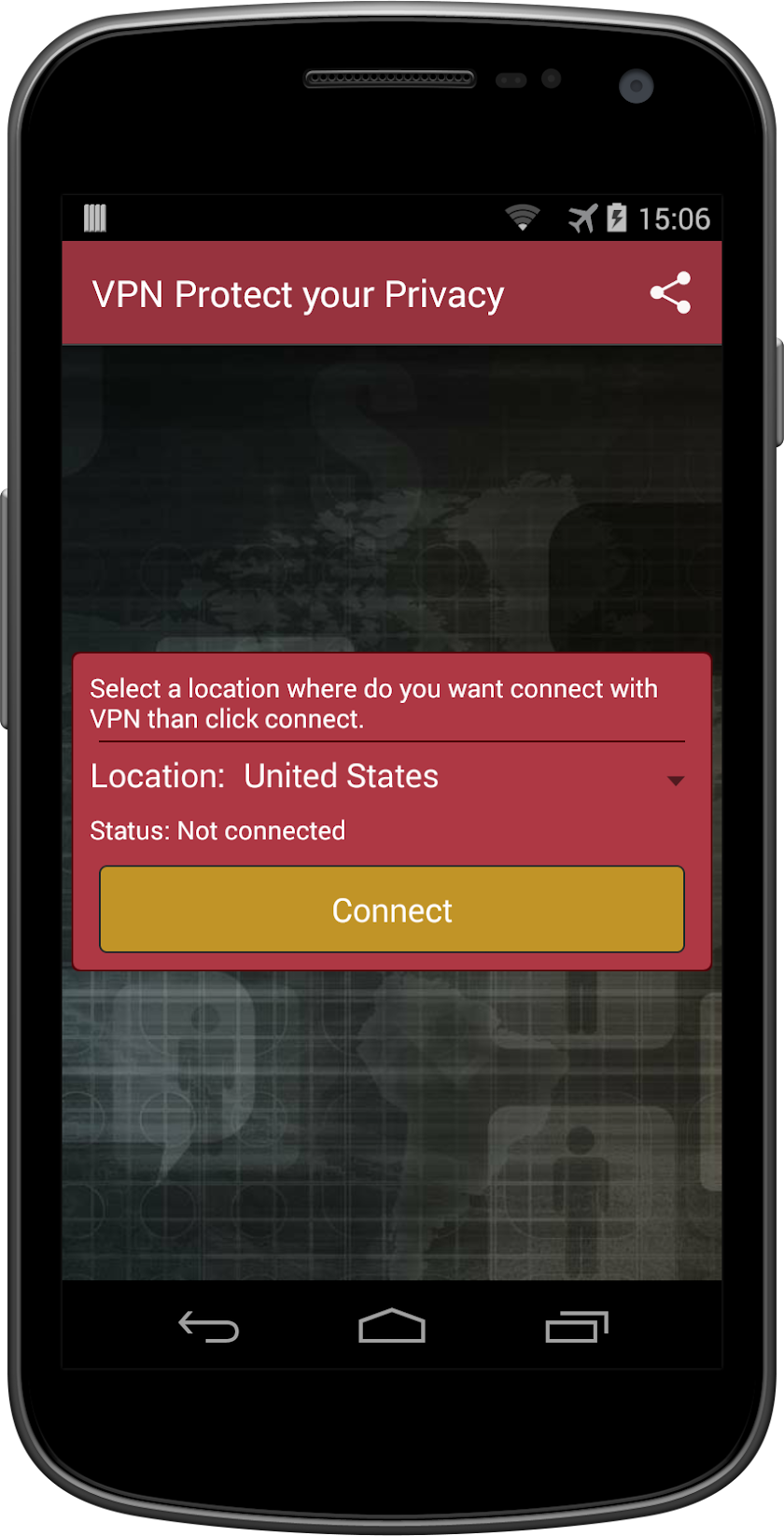 VPN Protect your Privacy Screen 1
