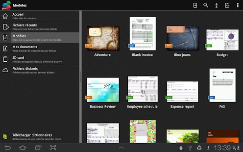 OfficeSuite Pro 7 + (PDF & HD) - pantalla de miniaturas