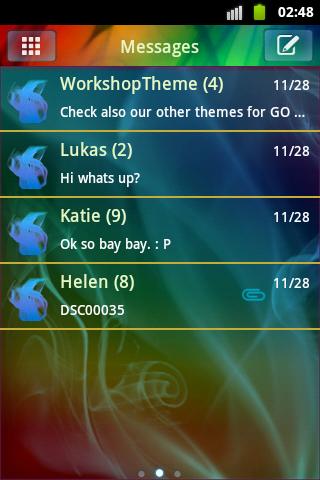 GO SMS Pro Theme Smoke Fire