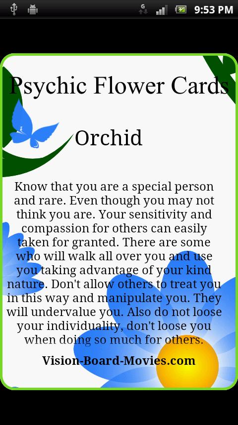 Psychic Flower Cards Screen 2