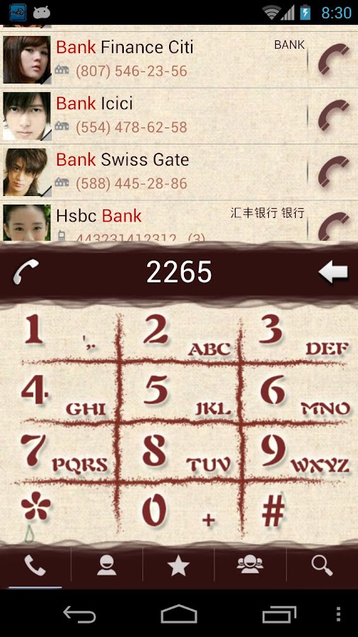 RocketDial Brown Theme Screen 3