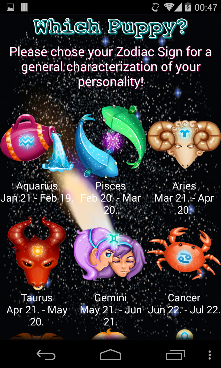 Which Pet? Screen 3