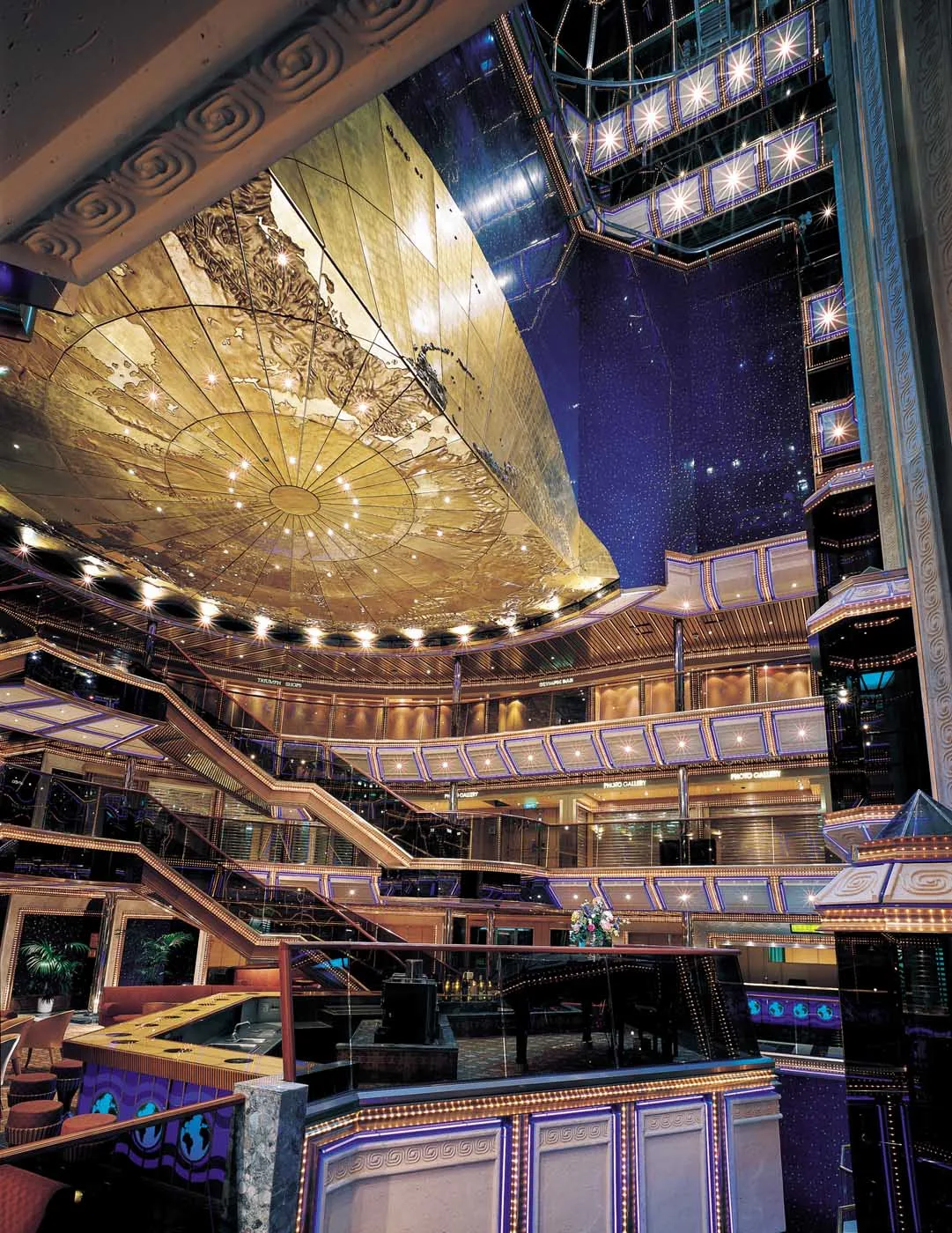 Carnival-Triumph-Capitol-Atrium - Carnival Sunshine's Capitol Atrium shows off its opulent decor.