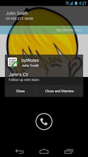 Free bytNotes - Call Reminder Notes APK