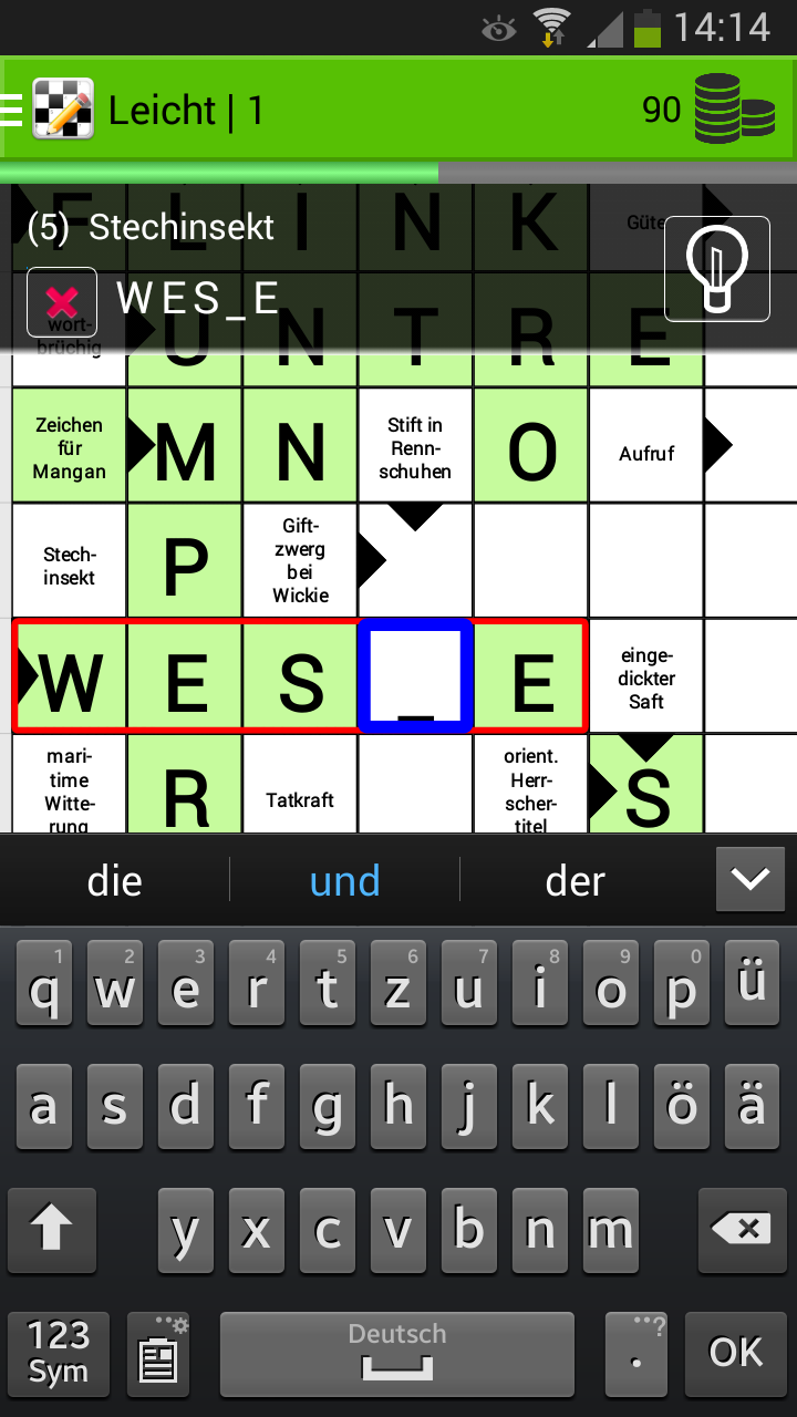 Android application Crosswords screenshort