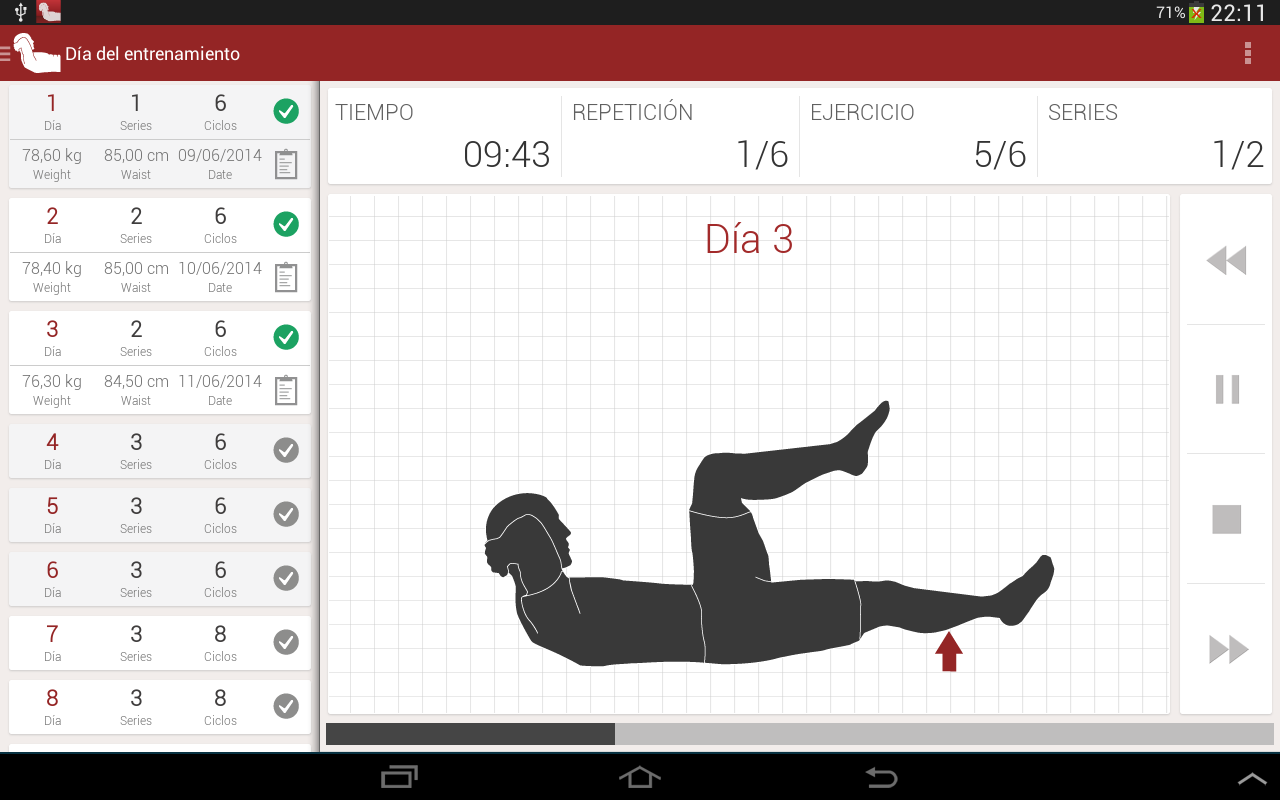 Entrenamiento diario abdomen - screenshot