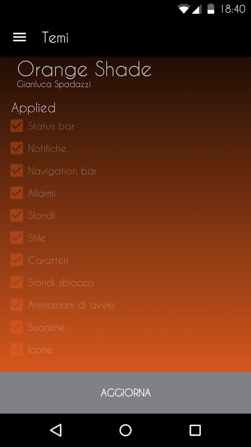 Orange Shade - CM12 Theme - screenshot