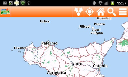 Sicily Offline mappa Map Screen 3
