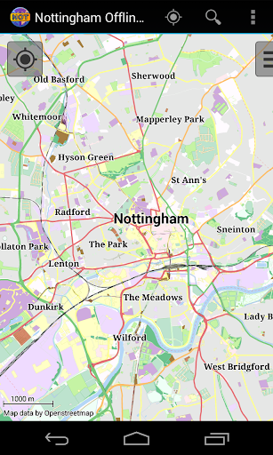 Nottingham Offline City Map