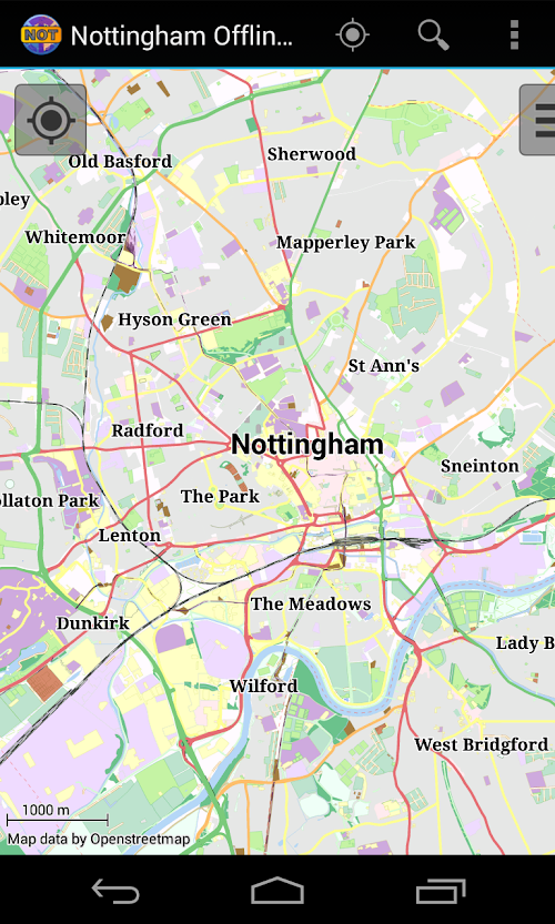 Android application Nottingham Offline City Map screenshort