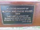 Murray and Phebe Memorial Bench