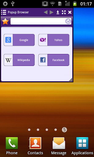 Purple Popup Browser