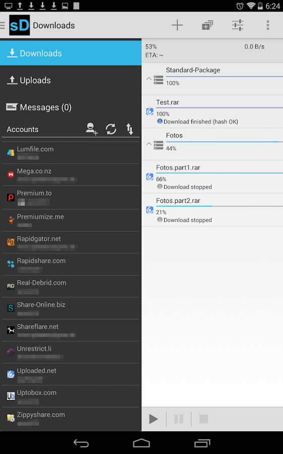 ShareDownloader - screenshot