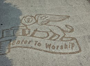 Enter to Worship Gryphon Mural