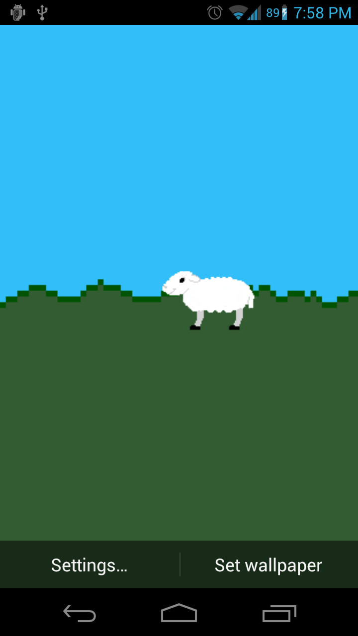 Android application pixel sheep screenshort