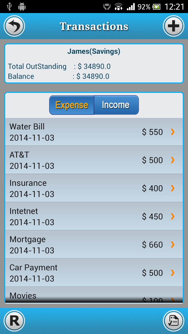 Check Book Manager for Android Screen 3