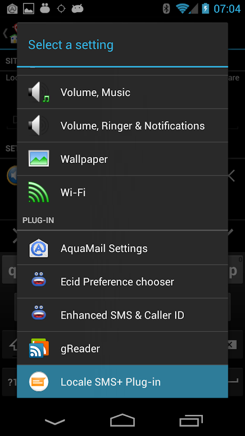 Android application Locale SMS+ Plug-in screenshort