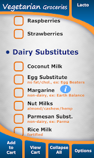 Lastest Vegetarian Grocery List APK for Android