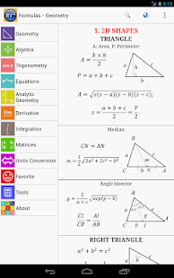 Maths Formulas Screenshot