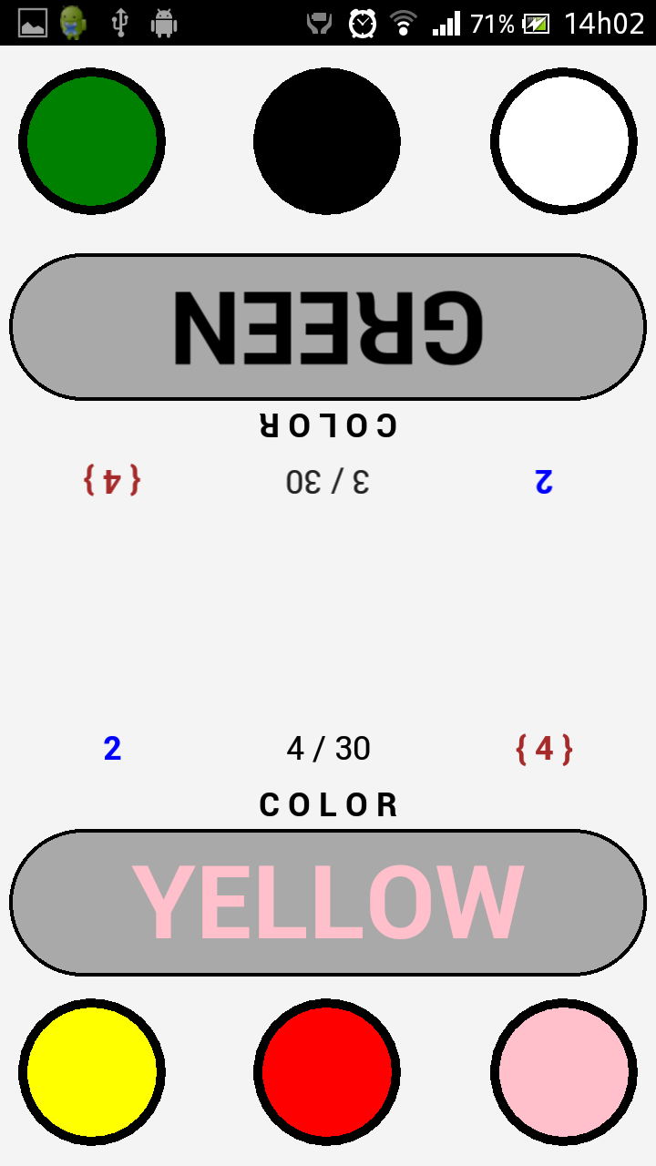 Stroop Test Screen 2