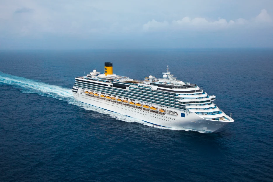 Costa-Pacifica-aerial - Costa Pacifica sails the Mediterranean, Northern Europe and South America.