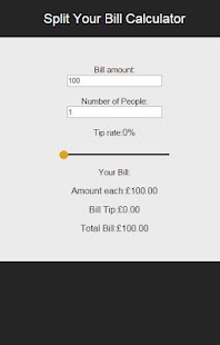 Split Your Bill Calculator Screenshots 4
