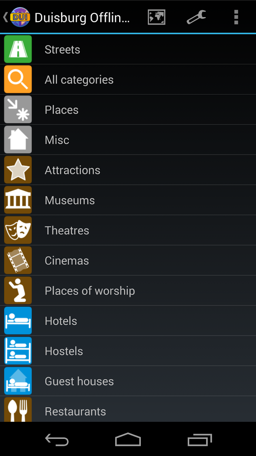 Duisburg Offline City Map Screen 2