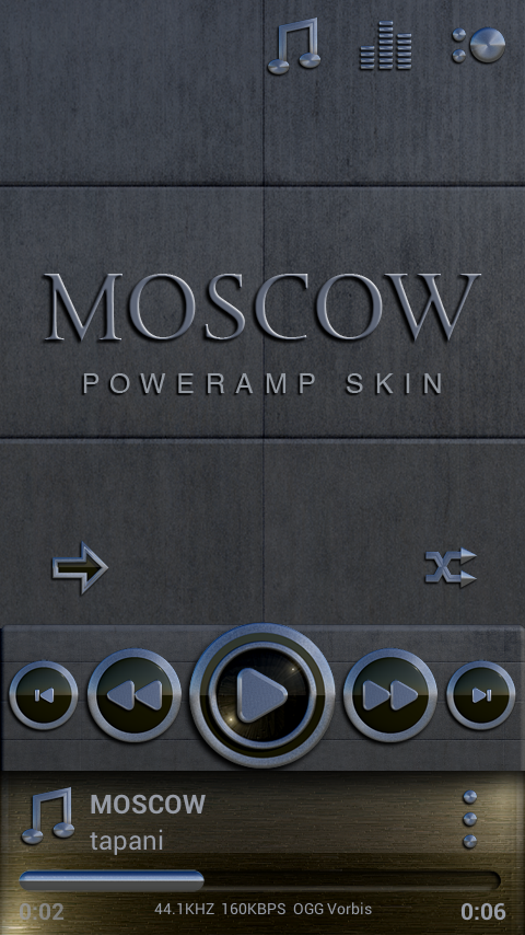Android application MOSCOW Poweramp skin screenshort