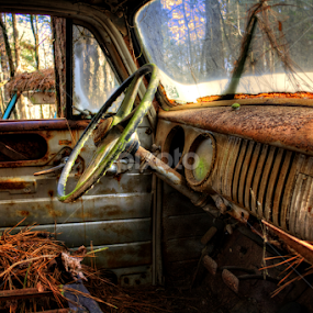 Inside An Old Truck by Greg Mimbs - Transportation Automobiles