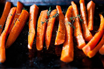 Thyme Roasted Carrots with Goat Cheese