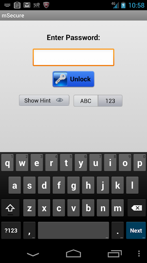 mSecure - Password Manager - screenshot