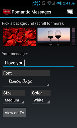 Romantic Love Notes Chromecast