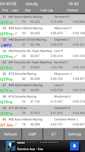 Le Mans & WEC Live Timing - náhled