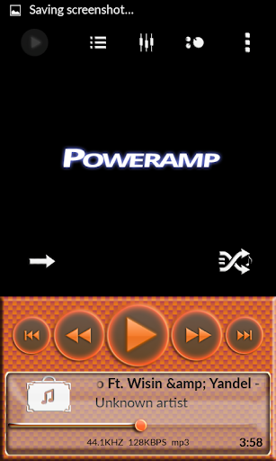 Poweramp Skin Orange Carbon