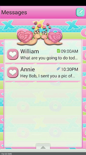 HuggsNkisses GO SMS THEME