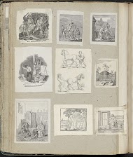 Albumblad met diverse voorstellingen