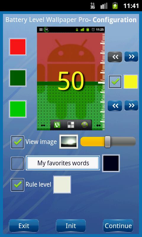 Battery Level Wallpaper Pro Screen 1